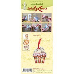 (55.8993)LeCrea - Combi clear stamp Label Cupcake