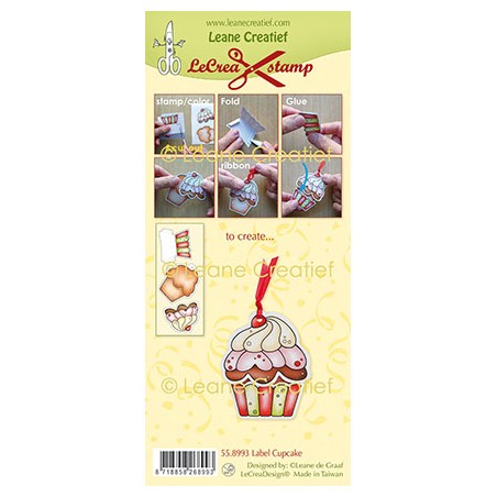(55.8993)LeCrea - Combi clear stamp Label Cupcake