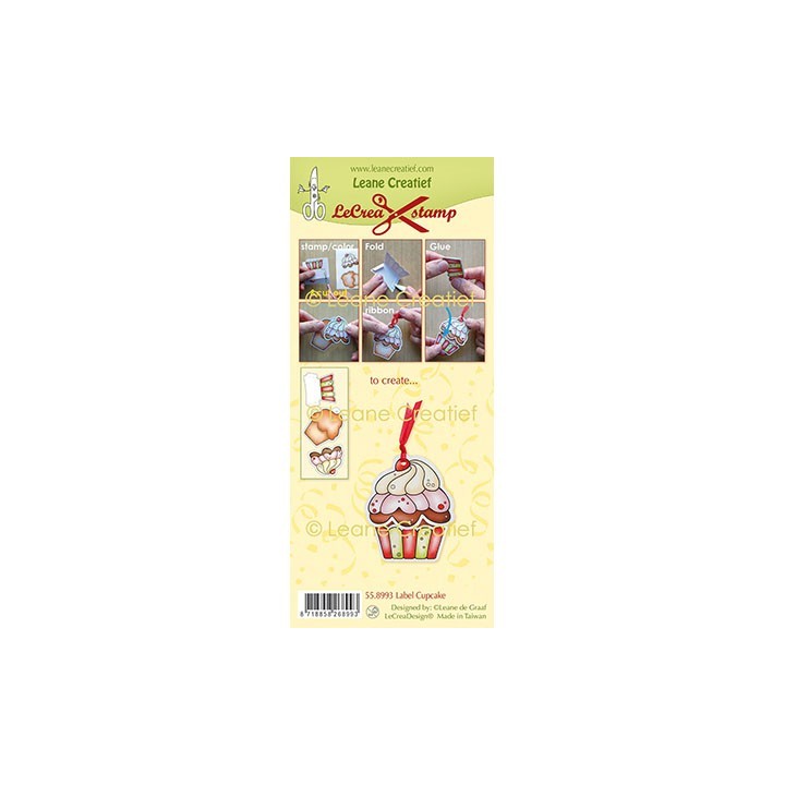 (55.8993)LeCrea - Combi clear stamp Label Cupcake