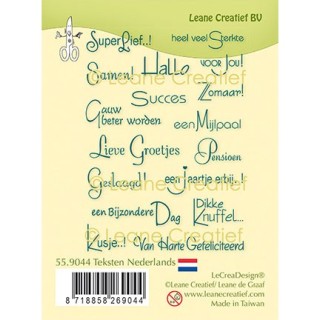 (55.9044)LeCrea - Combi clear stamp Teksten Nederlands