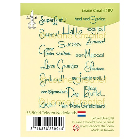 (55.9044)LeCrea - Combi clear stamp Teksten Nederlands