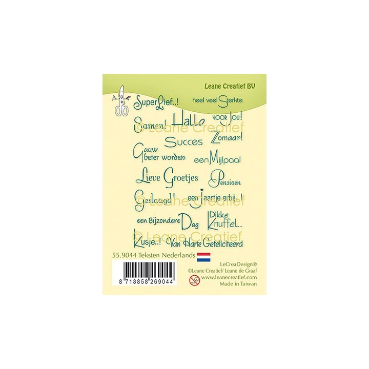 (55.9044)LeCrea - Combi clear stamp Teksten Nederlands