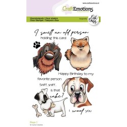 (1581)CraftEmotions clearstamps A6 - Dogs 1 Carla Creaties