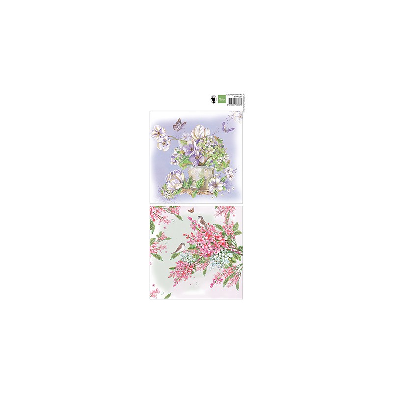 (EWK1297)3D Els Country Flowers XL