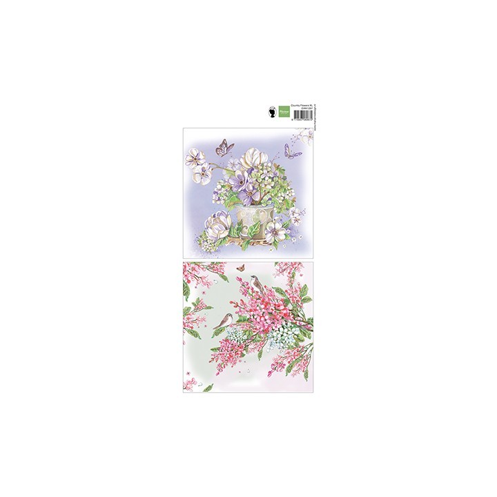 (EWK1297)3D Els Country Flowers XL