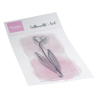 (CS1159)Clear stamp Silhouette Art, Tulip