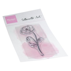 (CS1160)Clear stamp Silhouette Art, Poppy