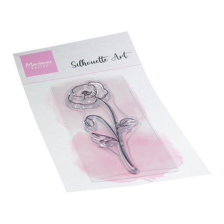 (CS1160)Clear stamp Silhouette Art, Poppy