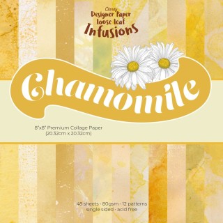 (ACC-CA-31457-88)Groovi - Designer paper CHAMOMILE LOOSE LEAF INFUSIONS COLLAGE PAPER 8" X 8"