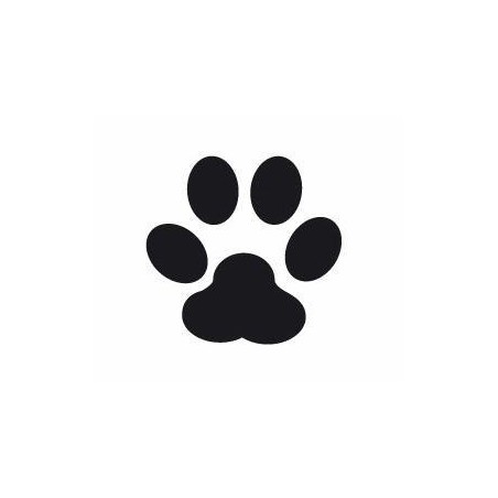 Easy punch paw print 15X16MM
