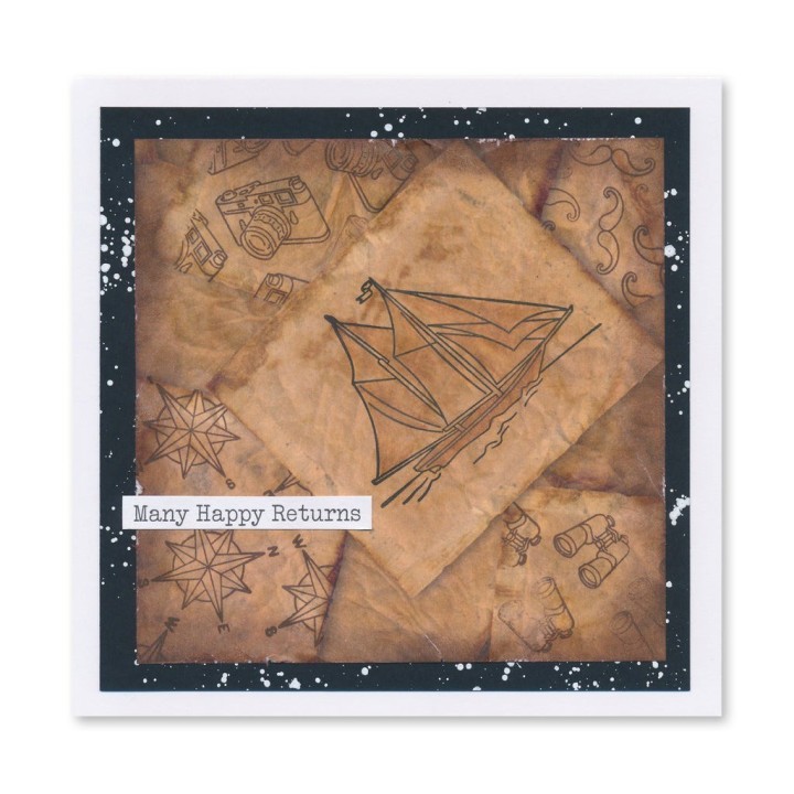 (ACC-CA-31458-88)Groovi - Designer paper DARJEELING LOOSE LEAF INFUSIONS COLLAGE PAPER 8" X 8"