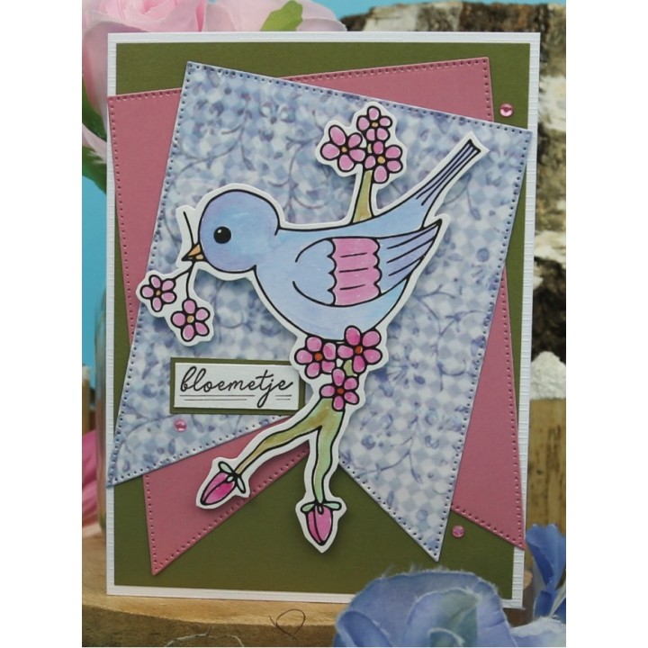 (BBCS10001)Clear Stamps - Berries Beauties - Happy Blue Birds - Bird