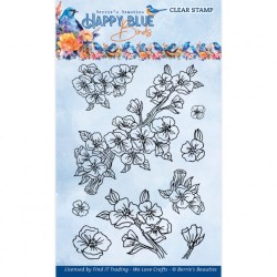 (BBCS10002)Clear Stamps - Berries Beauties - Happy Blue Birds - Floral Branch