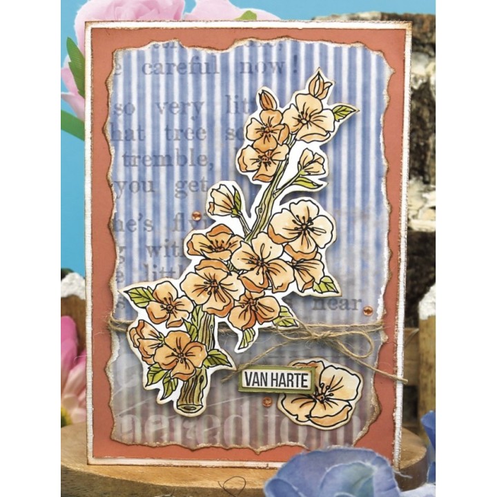 (BBCS10002)Clear Stamps - Berries Beauties - Happy Blue Birds - Floral Branch