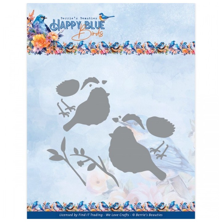 (BBD10003)Dies - Berries Beauties - Happy Blue Birds - Happy Birds