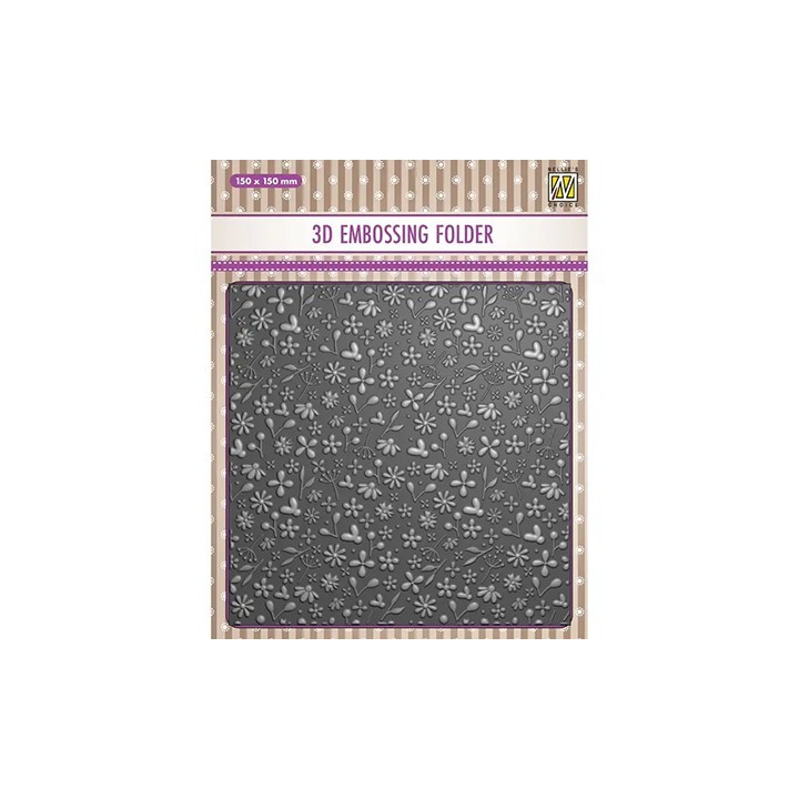 (EF3D083)Nellie's Choice Embossing Spring Flowers