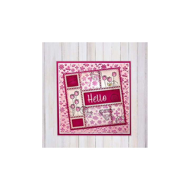 (EF3D083)Nellie's Choice Embossing Spring Flowers
