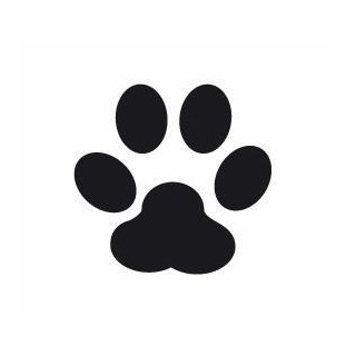 Easy punch paw print 15X16MM