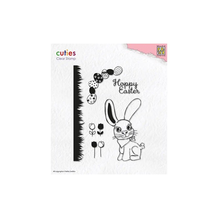 (NSCS006)Nellie`s Choice Clearstamp - Set A5 Hoppy Easter