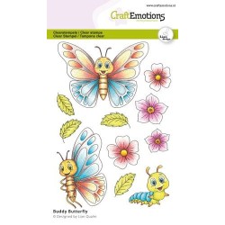 (2721)CraftEmotions clearstamps A6 Buddy butterfly Lian Qualm