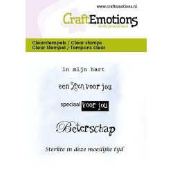 (5075)CraftEmotions clearstamps 6x7cm - In mijn hart -tekst NL