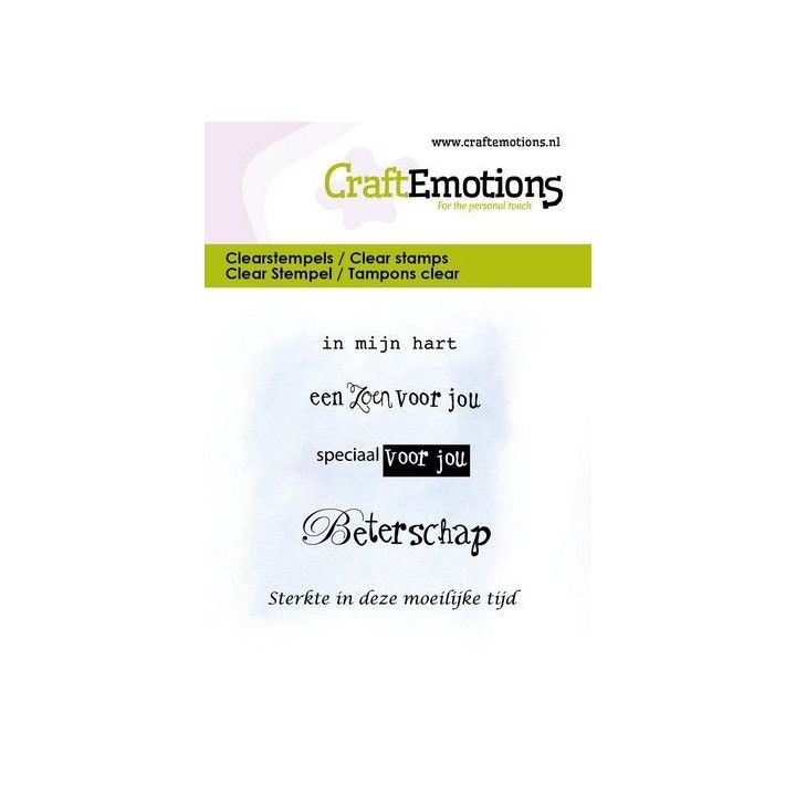 (5075)CraftEmotions clearstamps 6x7cm - In mijn hart -tekst NL