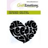 (5079)CraftEmotions clearstamps 6x7cm - Hart - All we need is love - EN