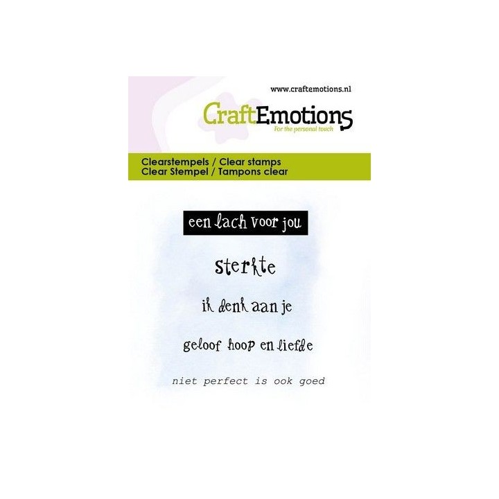 (5080)CraftEmotions clearstamps 6x7cm - Een lach voor jou -tekst NL