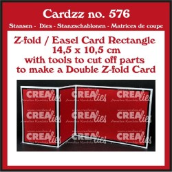 (CLCZ576)Crealies Cardzz (Double) Z-fold / Easel card rectangle (H) 14,5x10,5cm