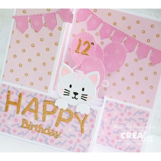 (CLCZ574)Crealies Cardzz (Double) Z-fold / Easel card rectangle (V) 14,5x10,5cm
