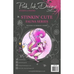 (PI255)Pink Ink Designs Stinkin' Cute A5 Clear Stamps