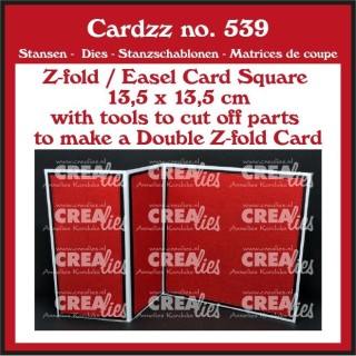 (CLCZ539)Crealies Cardzz (Double) Z-fold / Easel card 13,5 x 13,5 cm
