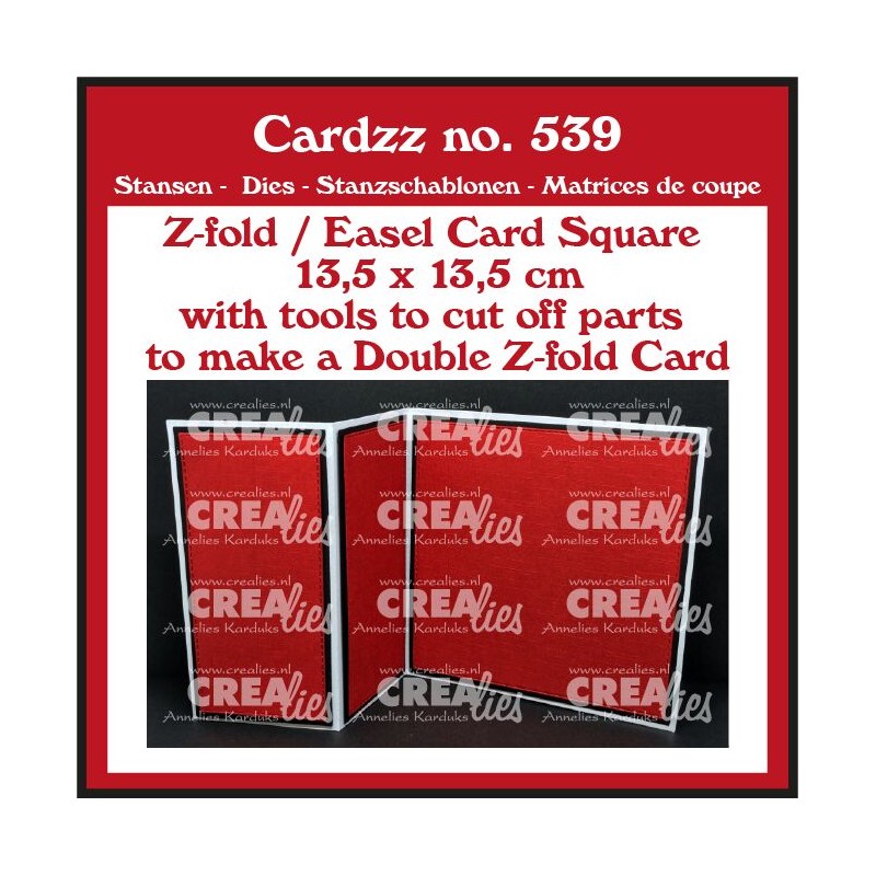 (CLCZ539)Crealies Cardzz (Double) Z-fold / Easel card 13,5 x 13,5 cm