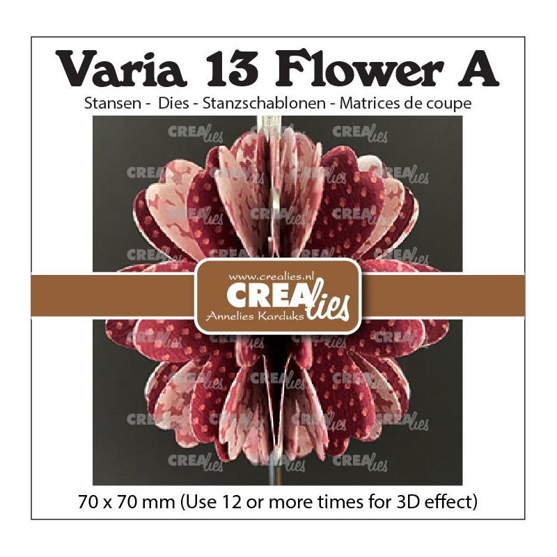 (CLVAR13)Crealies Varia 3D flower A 70x70mm