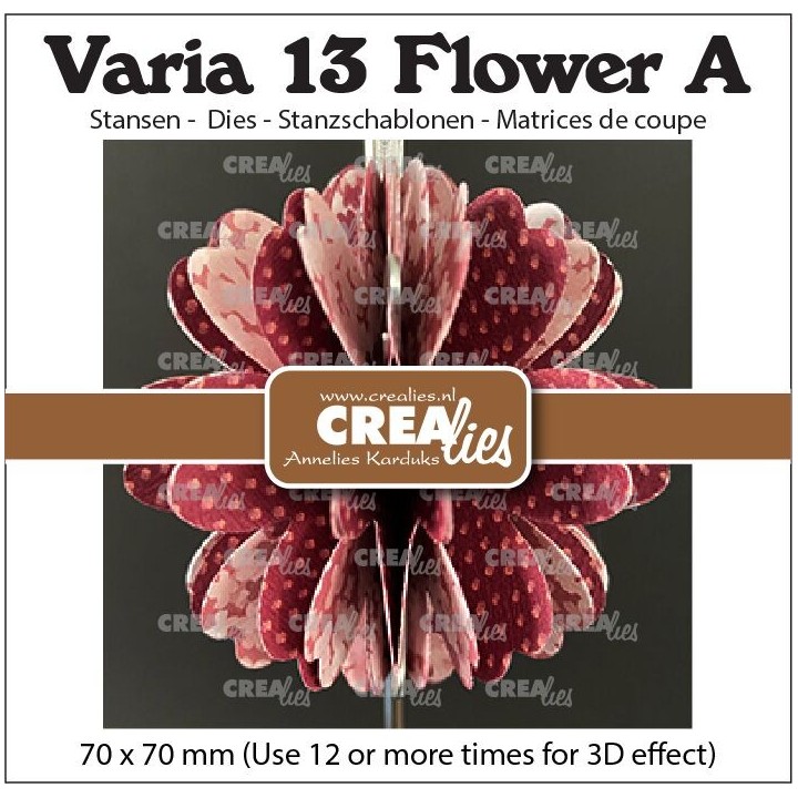 (CLVAR13)Crealies Varia 3D flower A 70x70mm
