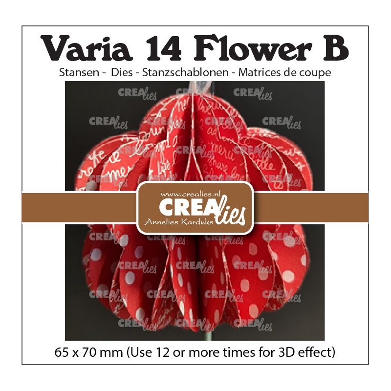 (CLVAR14)Crealies Varia 3D flower B 65x70mm
