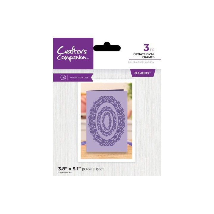 (GEM-MD-ELE-OROV)Crafter's Companion Ornate Oval Frames Elements Dies
