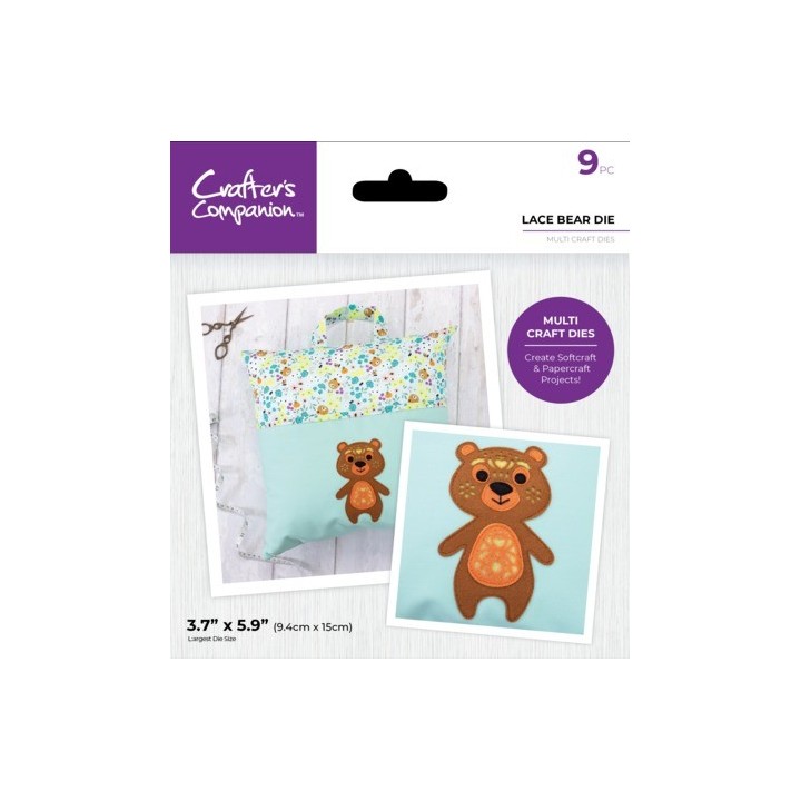 (CC-MCD-LBEA)Crafter's Companion Multi Craft Dies Lace Bear