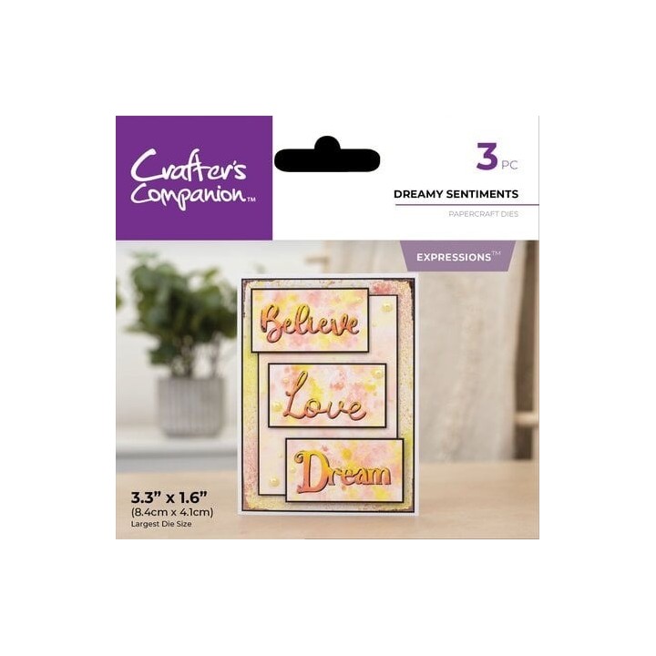 (CC-MD-EXP-DRSE)Crafter's Companion Spring Fairy Trend Metal Dies Dreamy Sentiments
