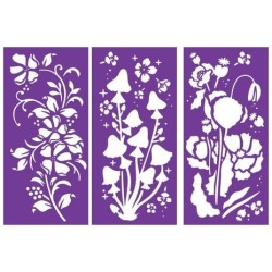 (CC-STEN-MEFL)Crafter's Companion Spring Fairy Trend Stencil Meadow Flora