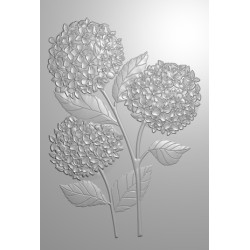 (NG-HY-3D-EF4-HYB)Crafter's Companion Hydrangea 3D Embossing Folder Hydrangea Blooms