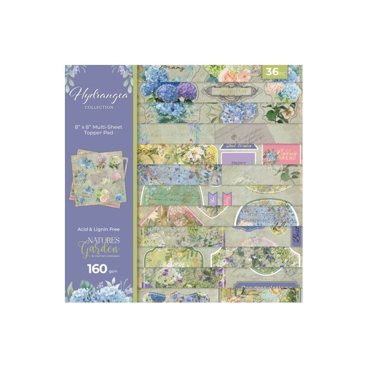 (NG-HY-QTOP8)Crafter's Companion Hydrangea 8x8 Inch Topper Pad
