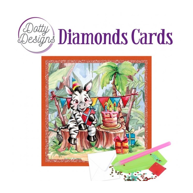 (DDDC1171)Dotty Designs Diamond Cards - Zebra Party