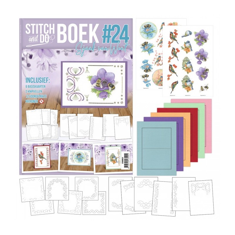 (STDOBB024)Stitch & Do Boek A6 24 - Birds And Bees