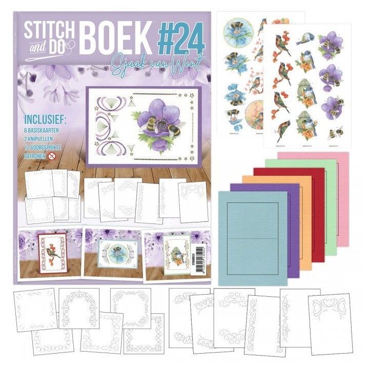 (STDOBB024)Stitch & Do Boek A6 24 - Birds And Bees