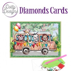 (DDDC1174)Dotty Designs Diamond Cards - Jungle Bus