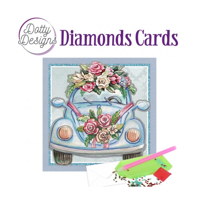 (DDDC1175)Dotty Designs Diamond Cards - Wedding Car