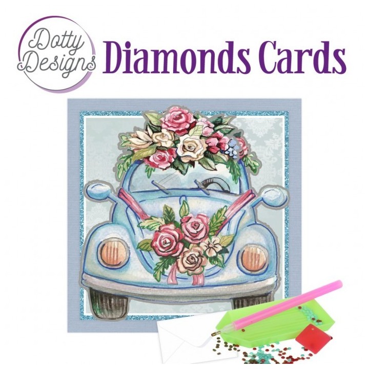 (DDDC1175)Dotty Designs Diamond Cards - Wedding Car