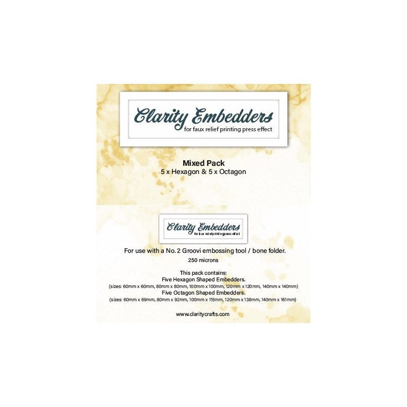 (ACC-EM-31516-XX)10X CLARITY EMBEDDERS - HEXAGON & OCTAGON (ACC-EM-31516-XX)10X CLARITY EMBEDDERS - HEXAGON & OCTAGON