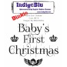 (BFC-D)IndigoBlu Baby's First Christmas Dinkie Mounted A7 Rubber